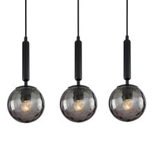 Trattino Glass Orb 3 Light Linear Pendant